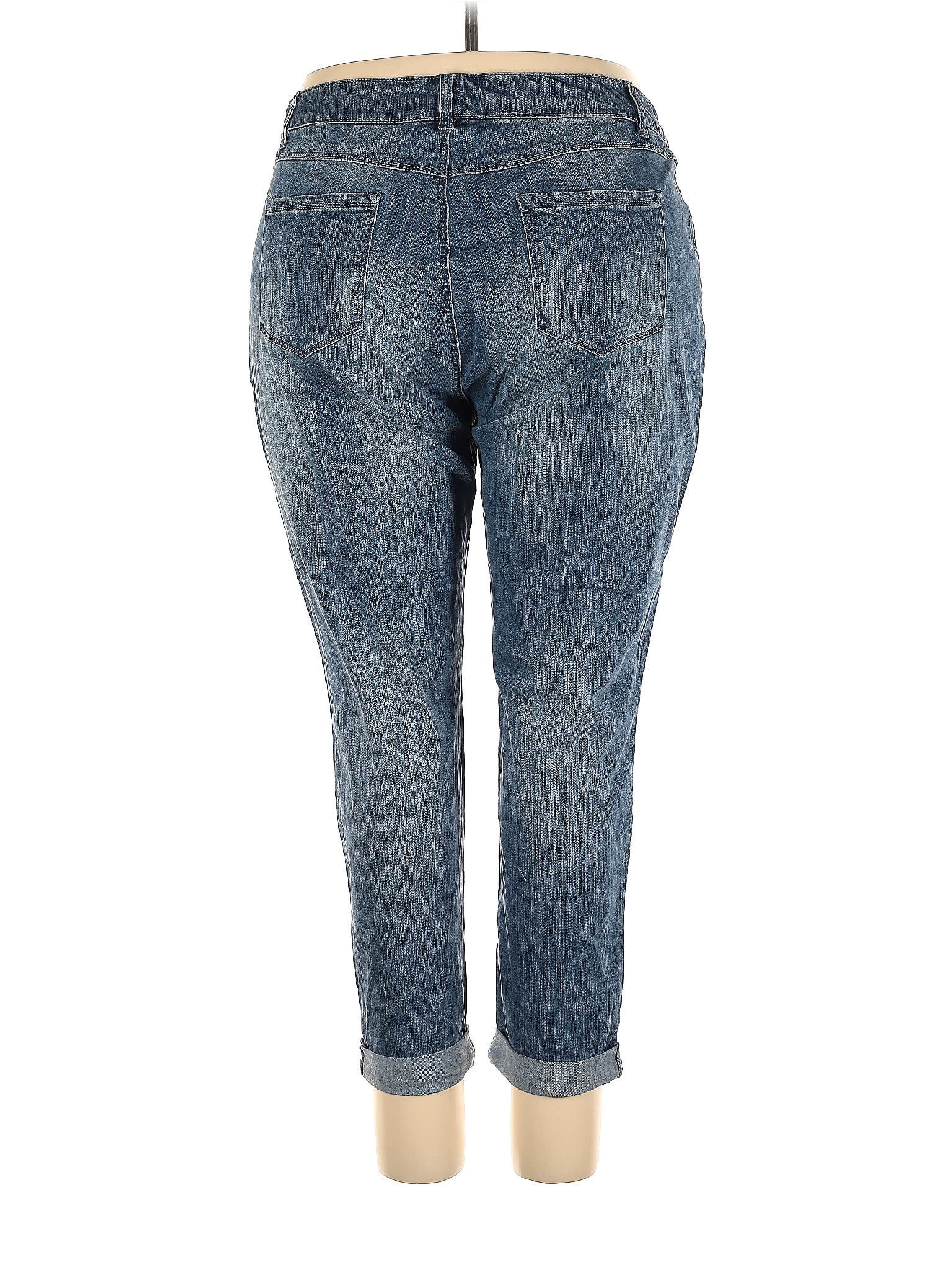 Avenue Solid Blue Jeans Size 22 (Plus) - 56% off