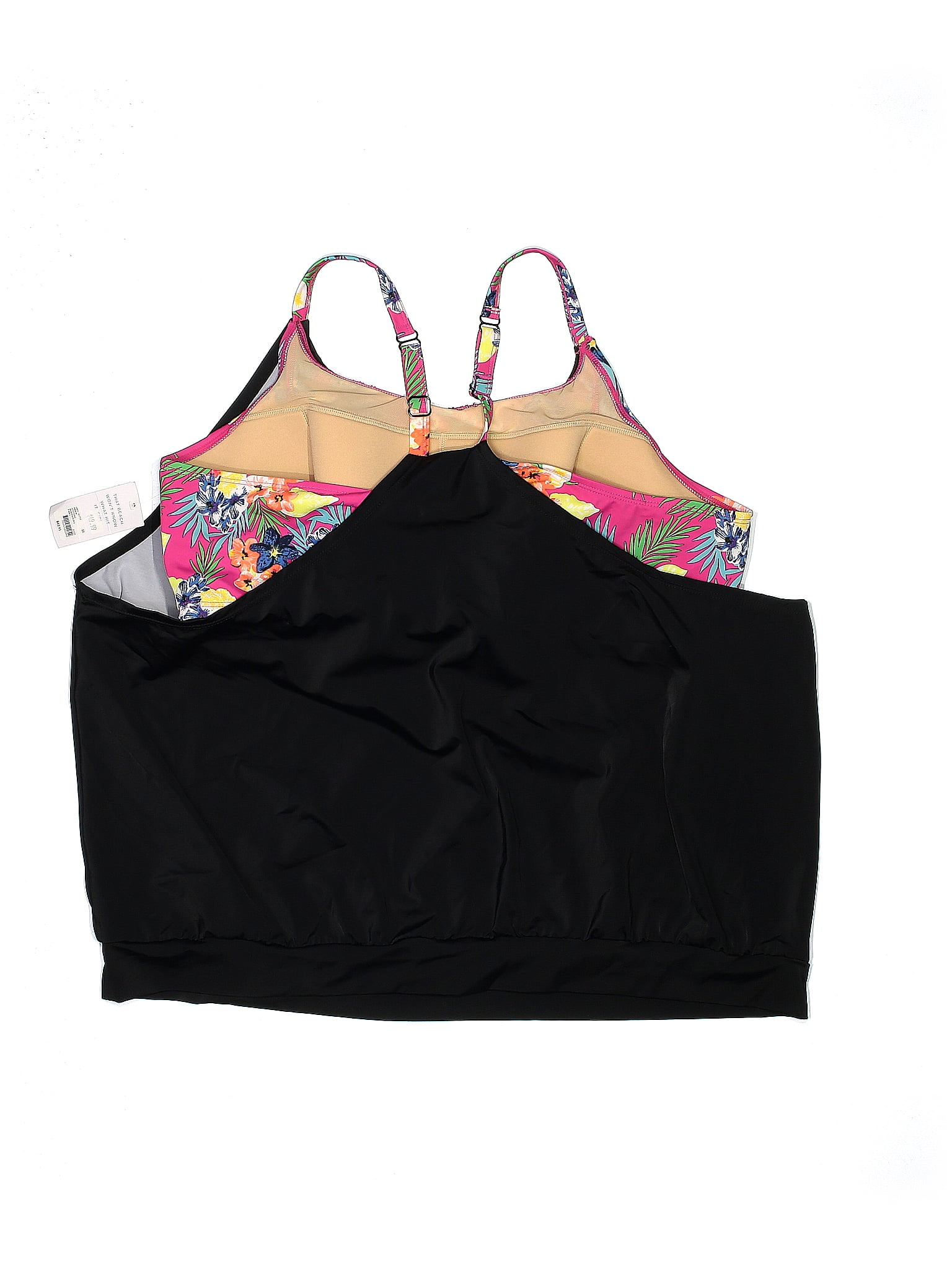 Swim by Cacique Solid Black Swimsuit Top Size XL (40D) - 52% off
