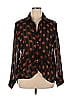 Patrizia Luca 100% Polyester Polka Dots Brown Long Sleeve Blouse Size XL - photo 1
