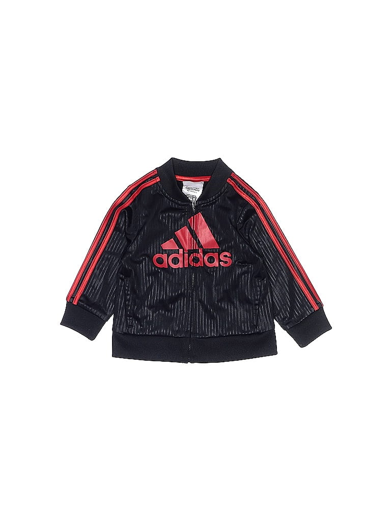 Adidas 100% Polyester Red Track Jacket 9-12 MO / 12 MO - photo 1