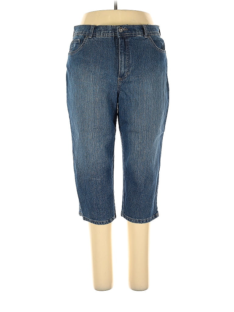 Gloria Vanderbilt Solid Blue Jeans Size 16 58 off ThredUp