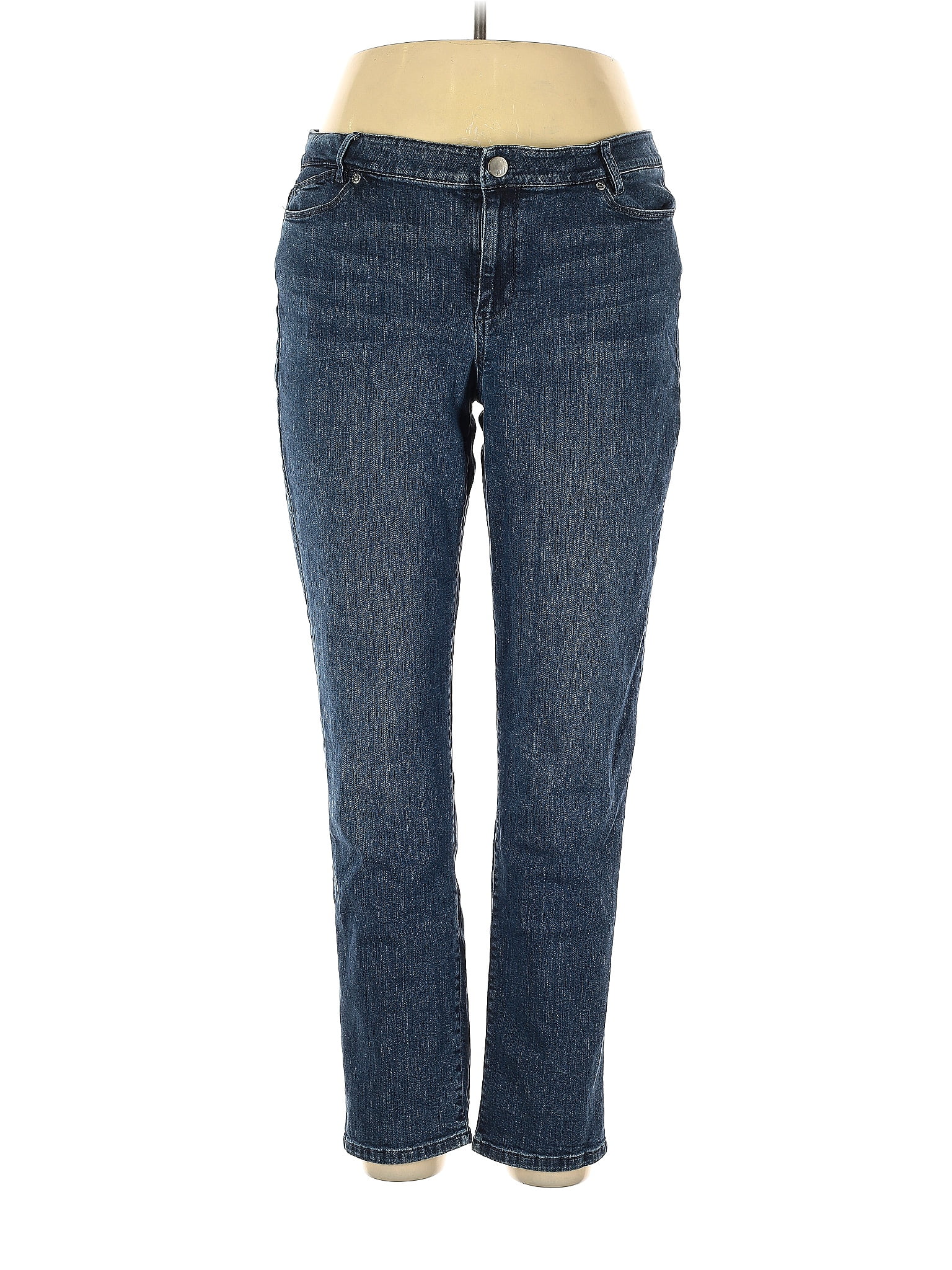 J.Jill Solid Blue Jeans Size 14 - 70% off | ThredUp