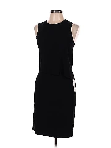 Cedric Charlier Solid Black Casual Dress Size 6 81 off ThredUp