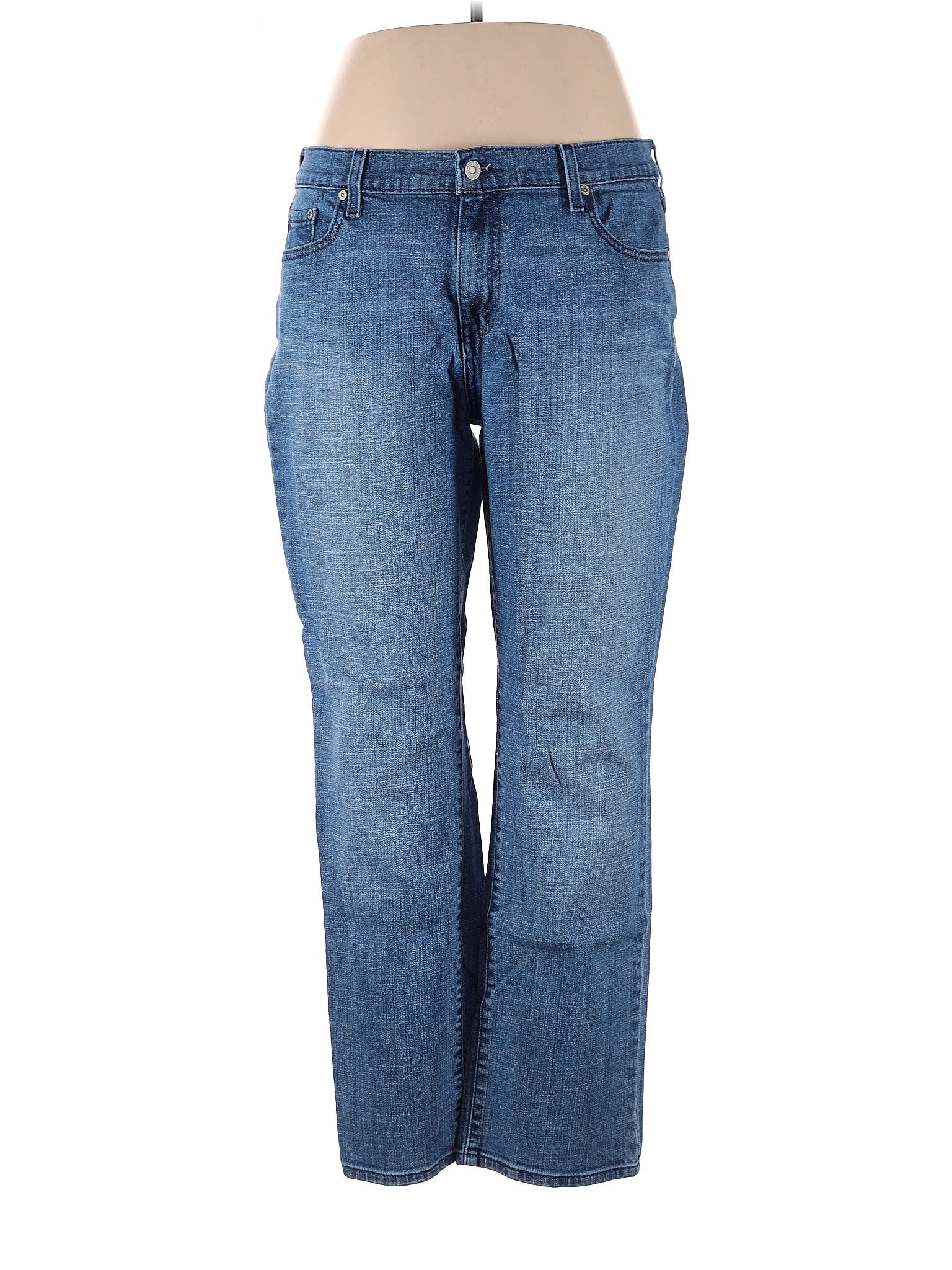 Levi's Solid Blue Jeans Size 16 - 60% off | ThredUp