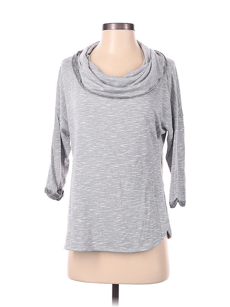 Zenergy by Chico's Color Block Stripes Gray Pullover Sweater Size Sm (0 ...