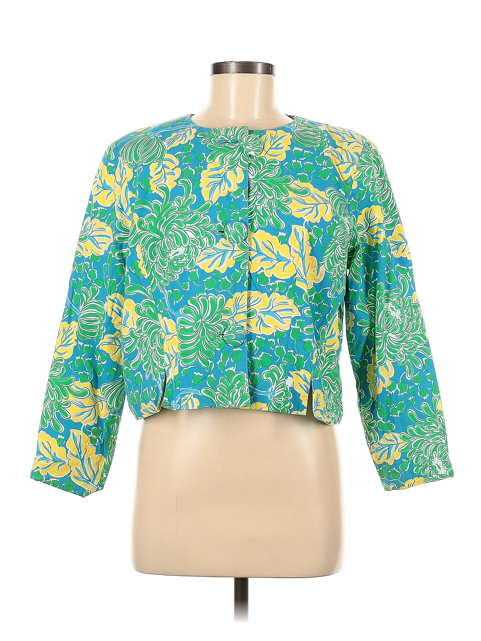 Lilly Pulitzer 100 Cotton Green Jacket Size 6 74 Off Thredup