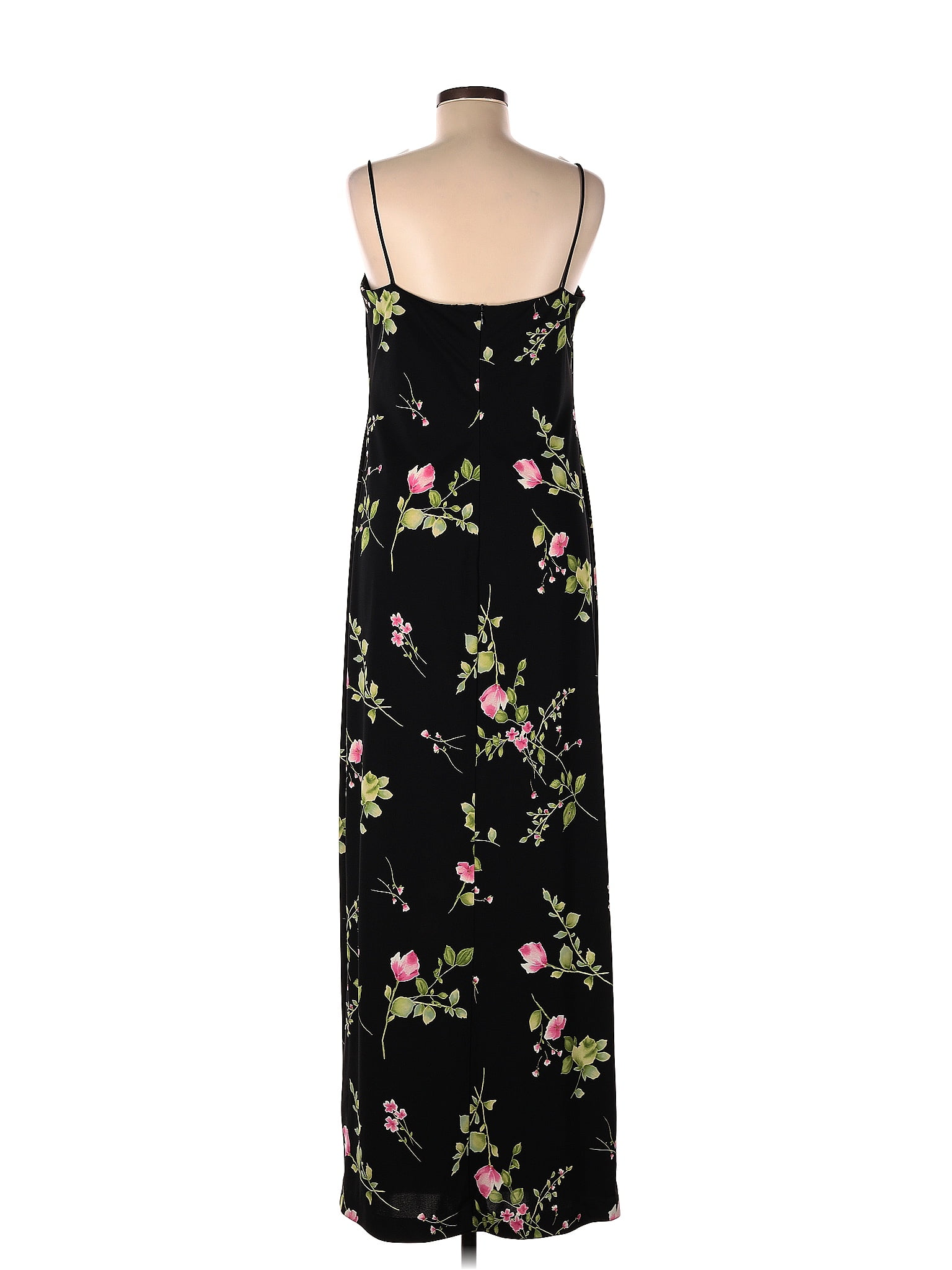 Arianna by Rachel Kaye Black Vintage 90's Floral Maxi Dress