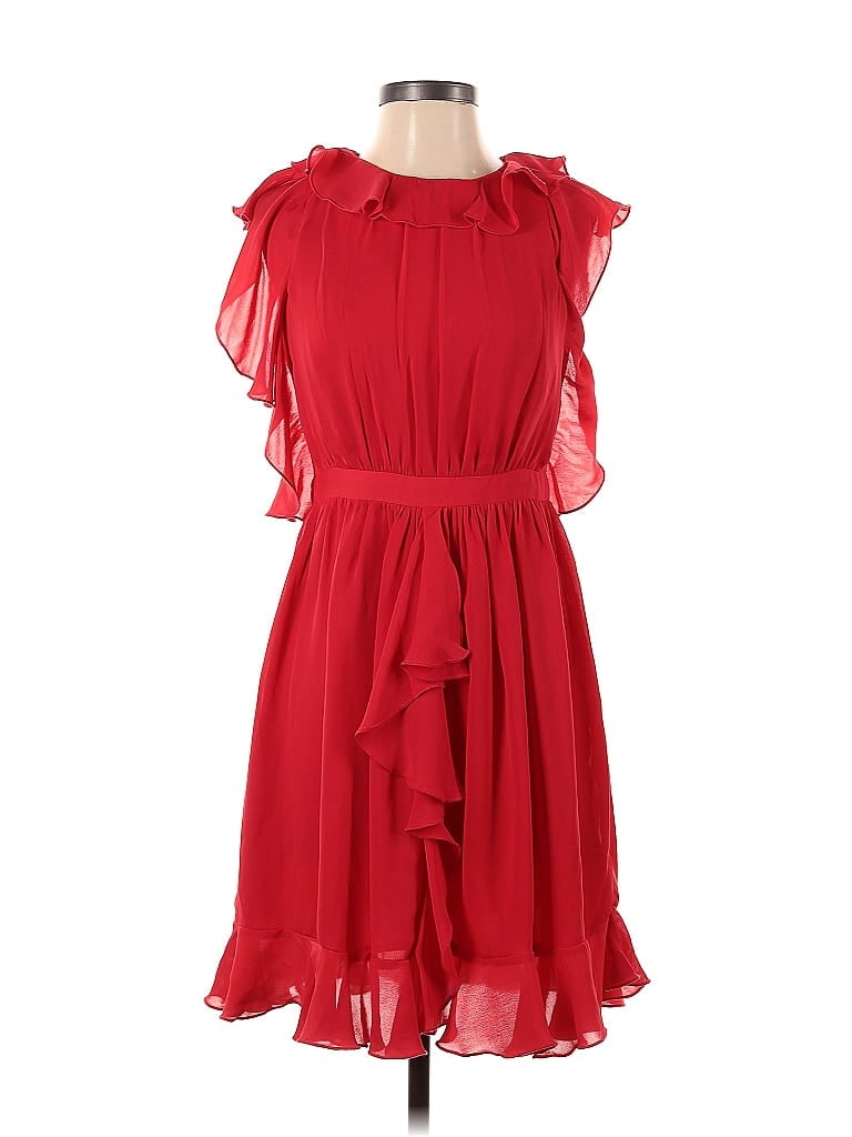 Prabal Gurung for Neiman Marcus + Target 100% Polyester Solid Red Casual Dress Size 2 - photo 1