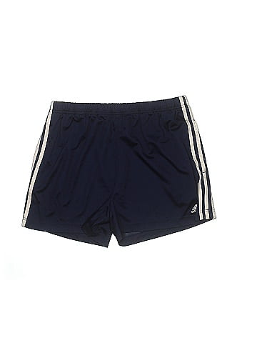 Adidas 100% Polyester Color Block Solid Black Blue Athletic Shorts Size XL  - 62% off