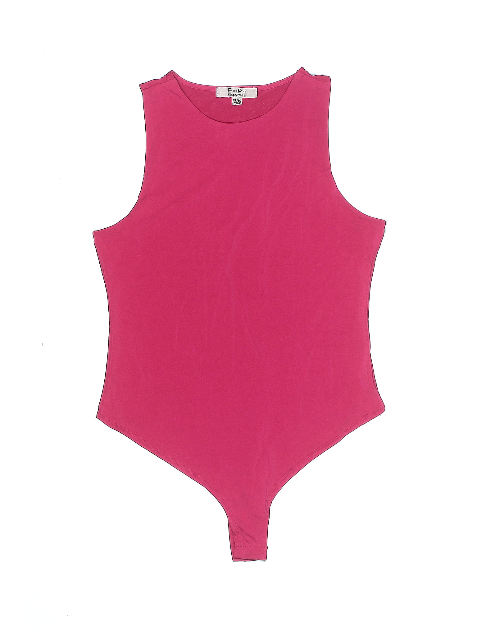 Faded Rose Solid Pink Bodysuit Size XL 58 off ThredUp