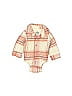 Bass Pro Shops 100% Cotton Plaid Tweed Orange Long Sleeve Onesie Size 0-3 mo - photo 1