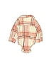Bass Pro Shops 100% Cotton Plaid Tweed Orange Long Sleeve Onesie Size 0-3 mo - photo 2