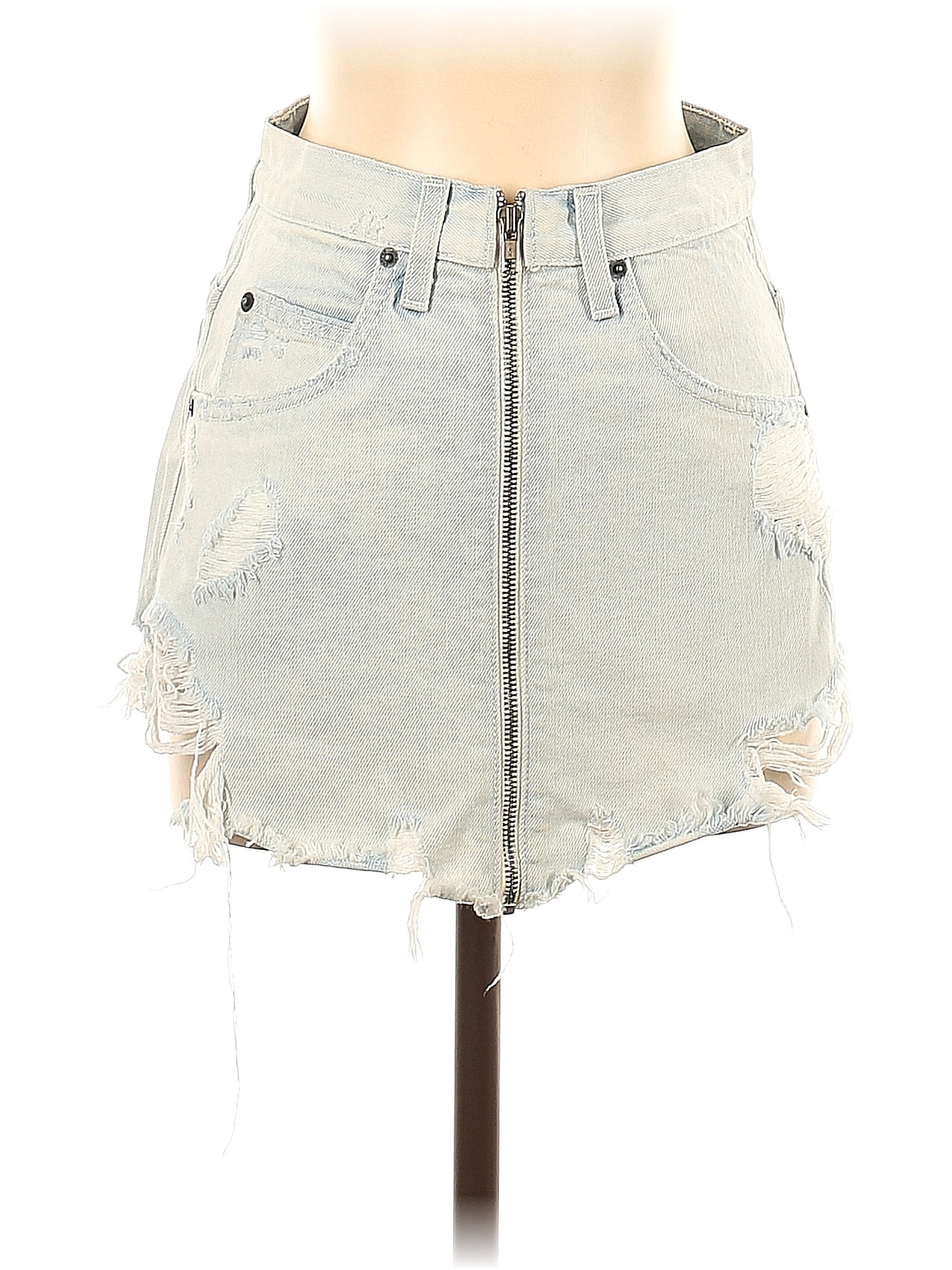 Carmar white deals denim skirt