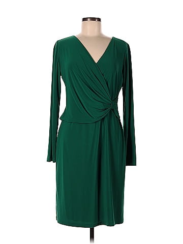 Lucky Brand Solid Green Casual Dress Size XL - 72% off