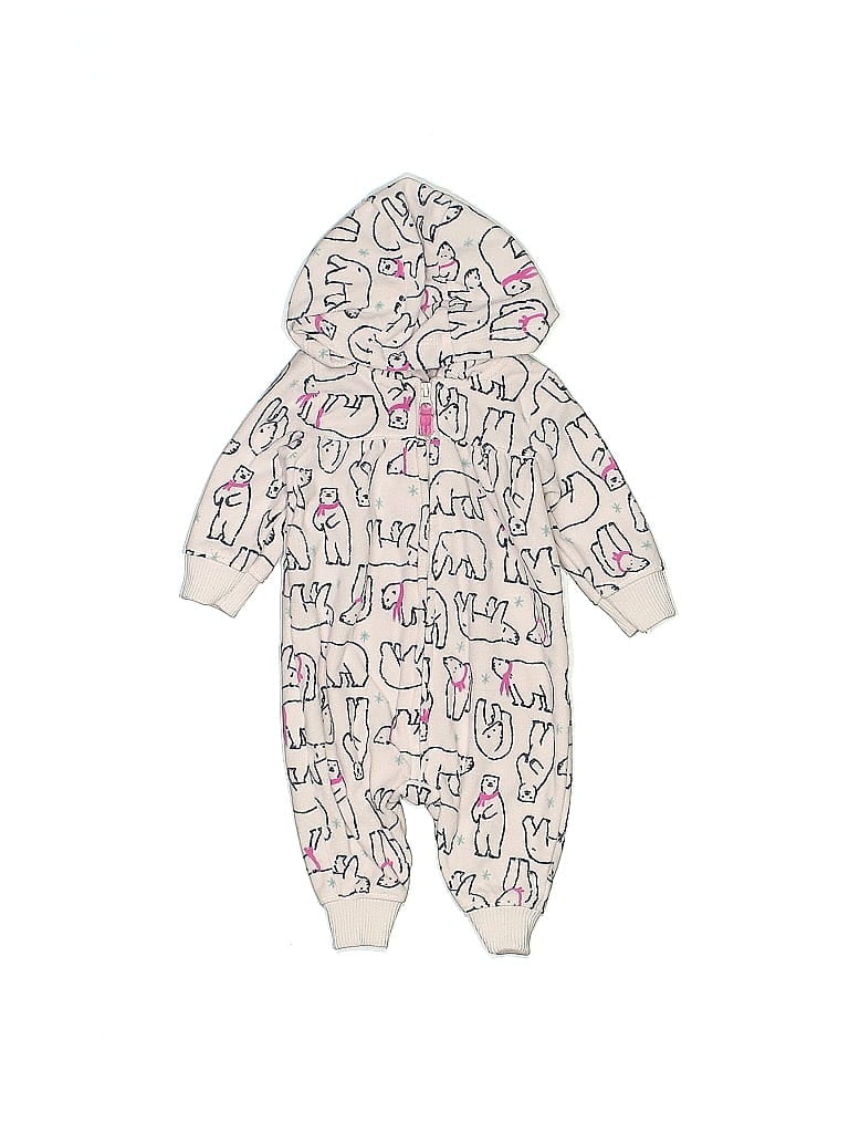 Pre-owned Carter's Babies' Long Sleeve Outfit In White