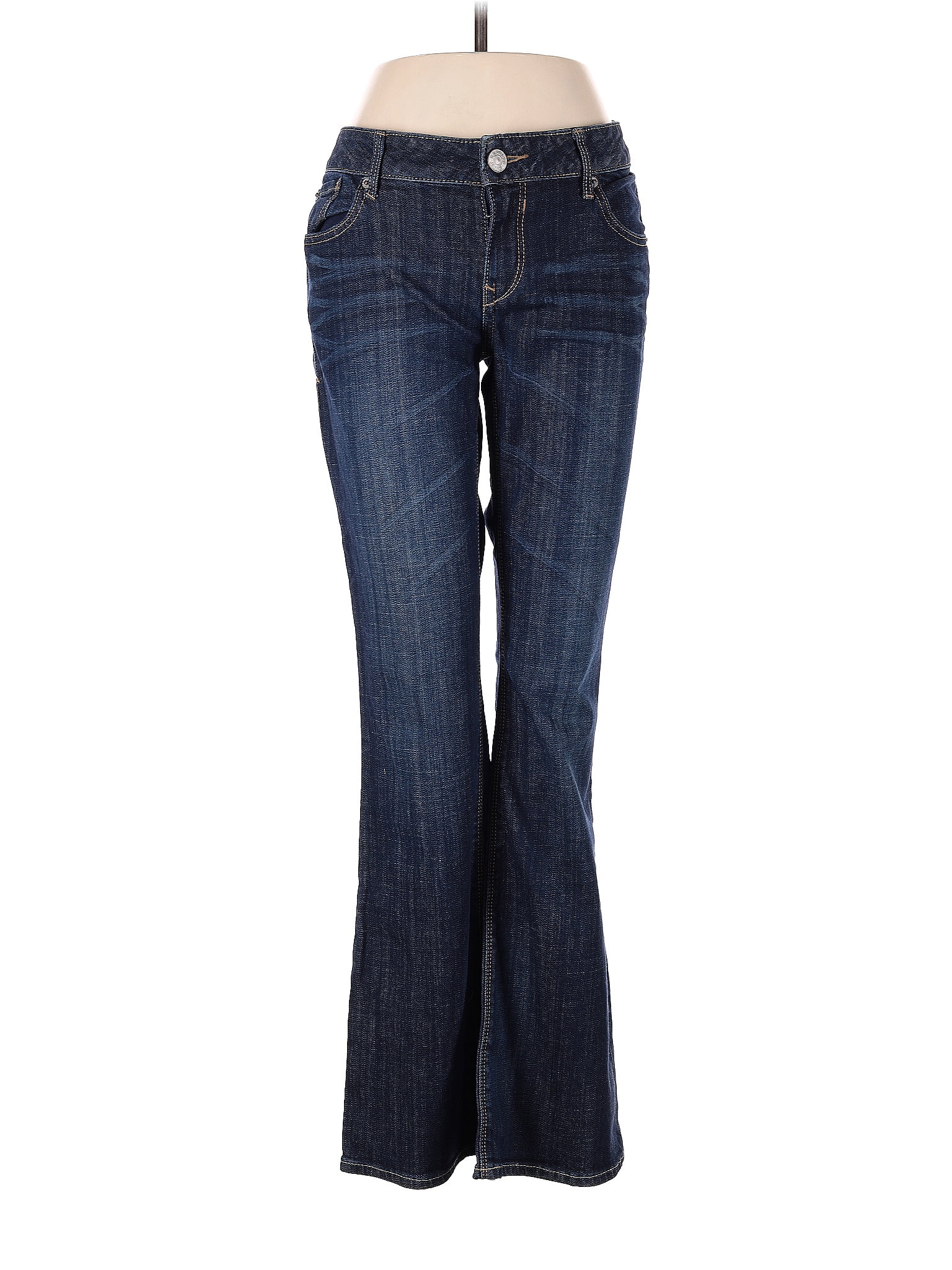 Rekucci Solid Blue Jeans Size 12 - 75% off