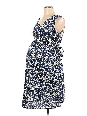 J.Jill 100% Cotton Floral Multi Color Teal Casual Dress Size 3X