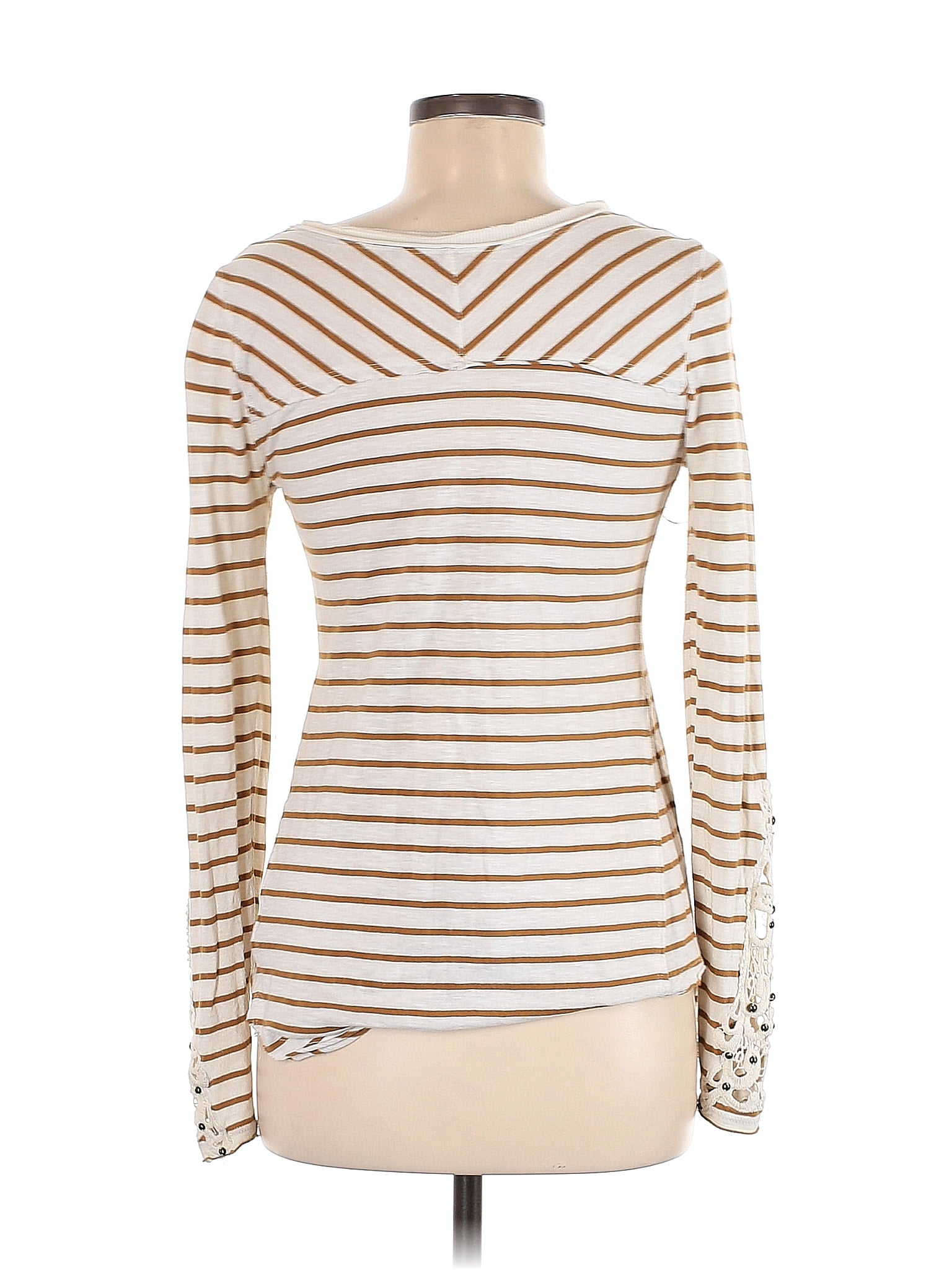 Lucky Brand 100% Cotton Ivory Long Sleeve Top Size M - 69% off