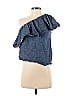 BCBGMAXAZRIA Blue Short Sleeve Top Size XXS - photo 1