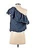 BCBGMAXAZRIA Blue Short Sleeve Top Size XXS - photo 2