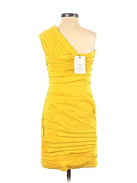 A.L.C. Yellow Ruched One Shoulder Cocktail Dress (view 2)