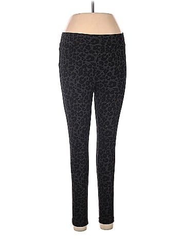 Ann Taylor LOFT Leopard Print Black Casual Pants Size M (Petite) - 78% off