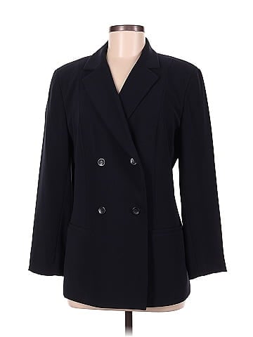 Josephine Chaus 100% Polyester Solid Black Blazer Size 8 - 80% off