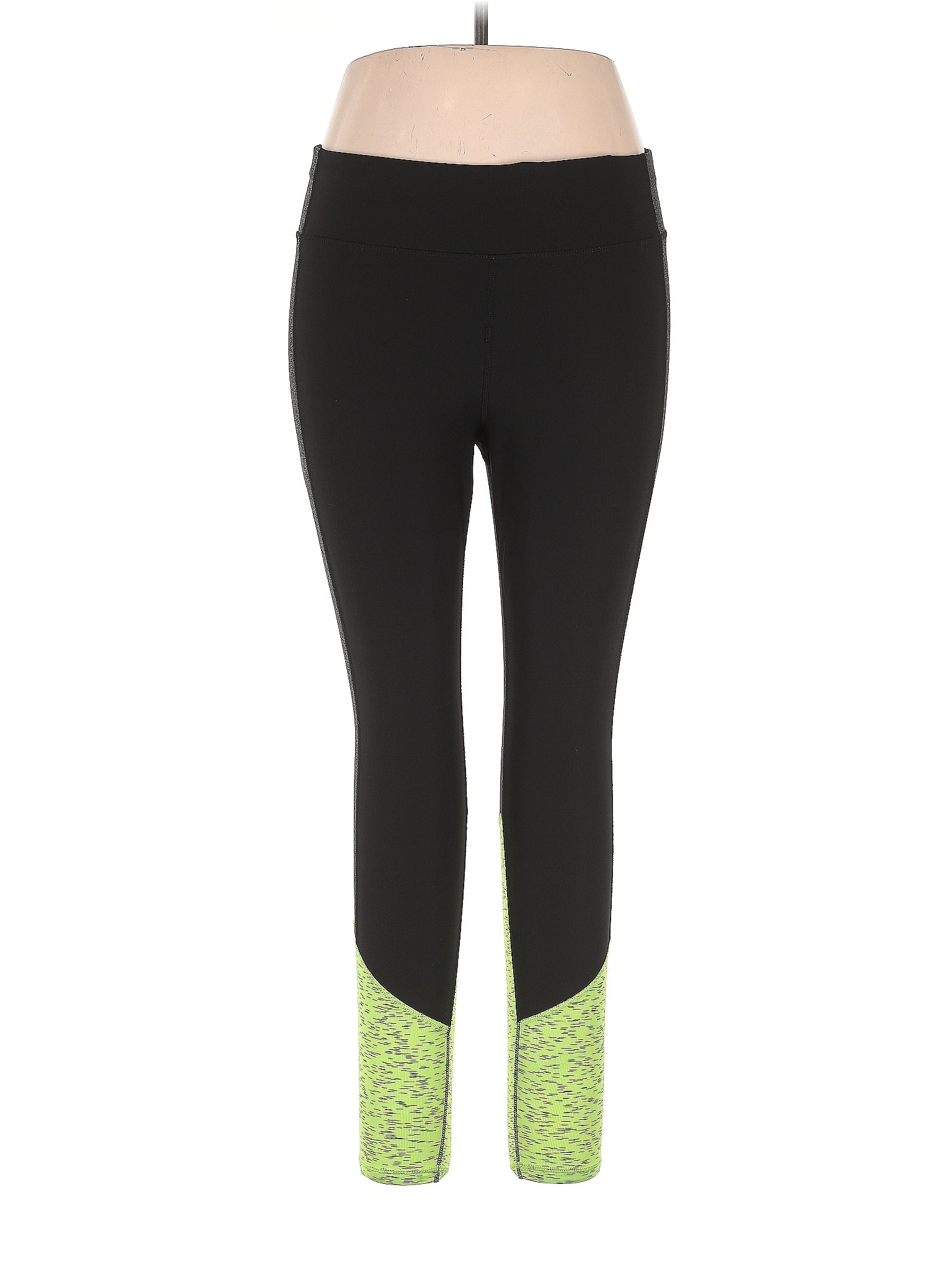 Xersion Black Green Leggings Size XL (Petite) - 47% off