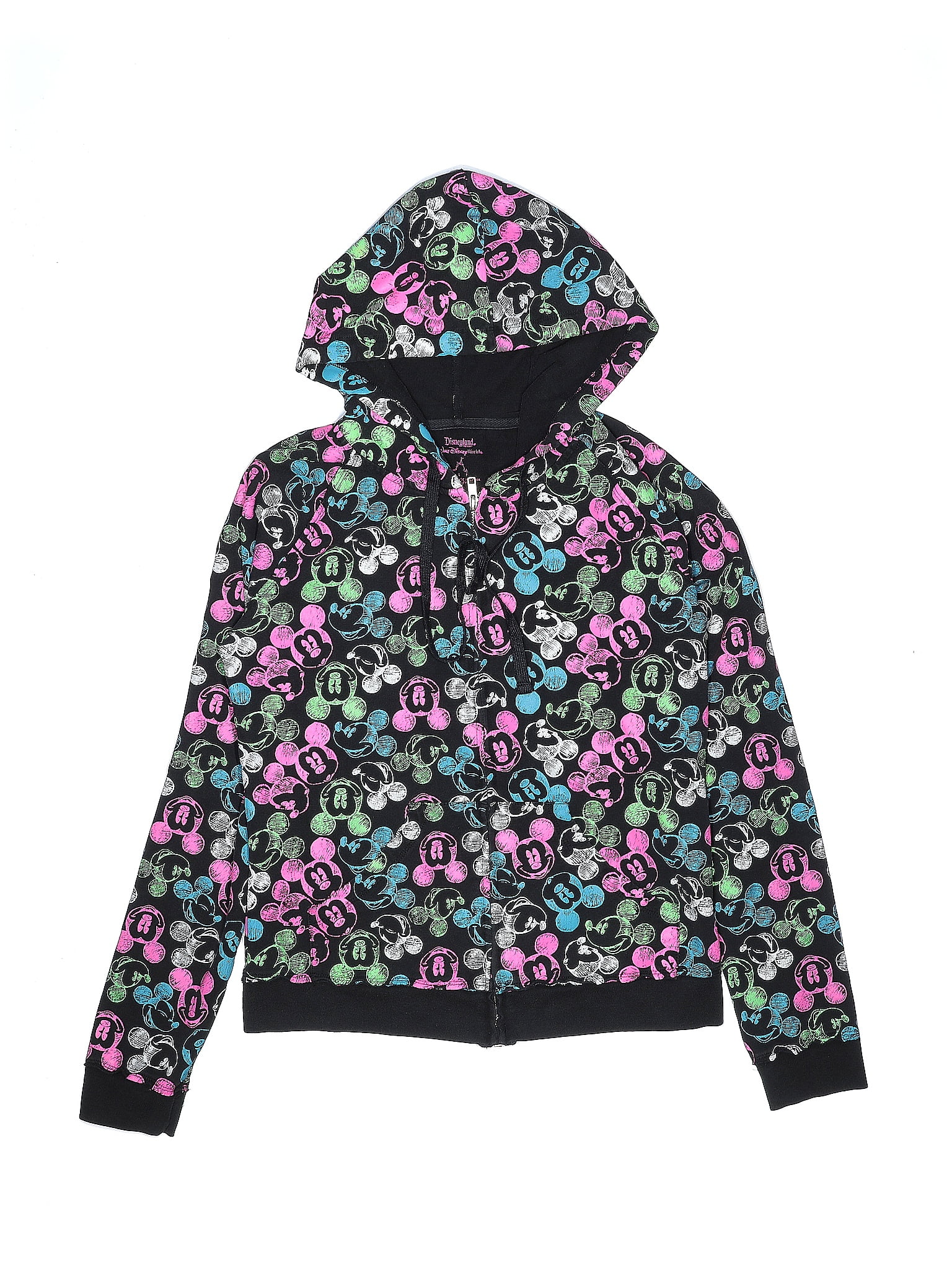 Disneyland Resort Floral Black Zip Up Hoodie Size L (Kids) - 54% off ...