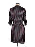 Evette & K 100% Rayon Stripes Burgundy Casual Dress Size L - photo 2