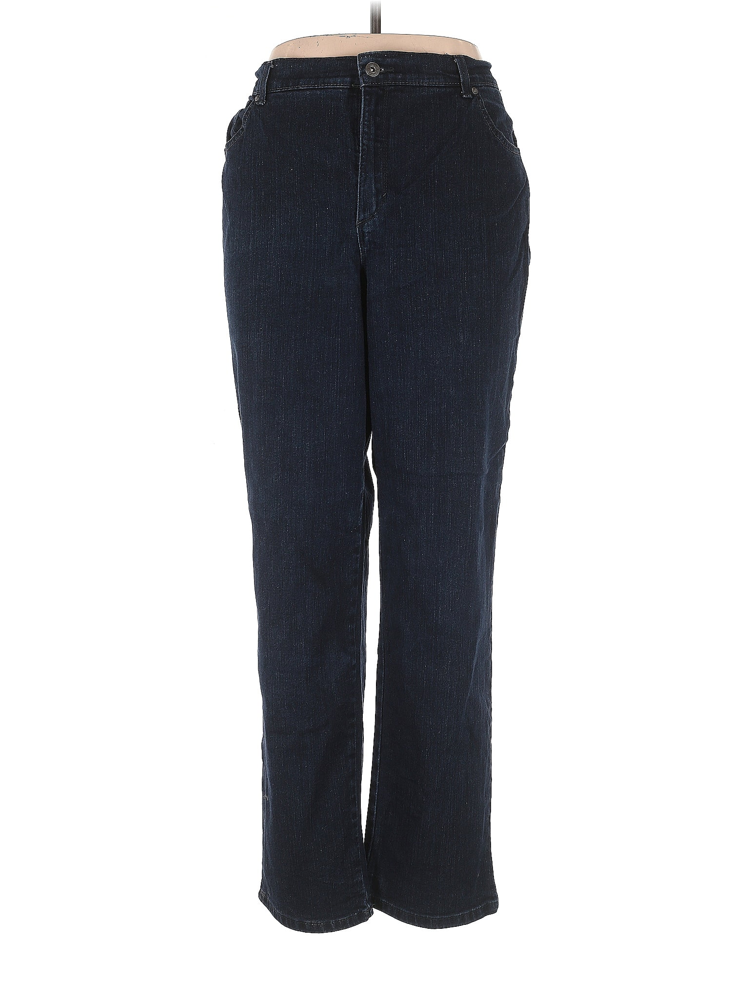 Gloria Vanderbilt Solid Blue Jeans Size 16 - 60% off