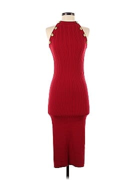 Balmain Ribbed-knit Midi Dress (view 1)