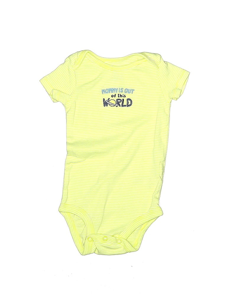 Click to view more detailed imagery on our partner's website Pre-owned Carter's Babies' Short Sleeve Onesie In Yellow