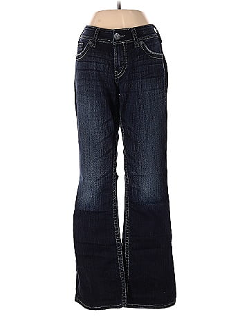 Silver Jeans Co. Solid Blue Jeans 27 Waist - 61% off
