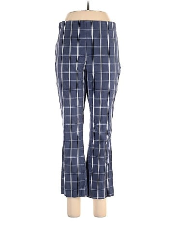 A New Day Grid Blue Casual Pants Size 10 - 46% off