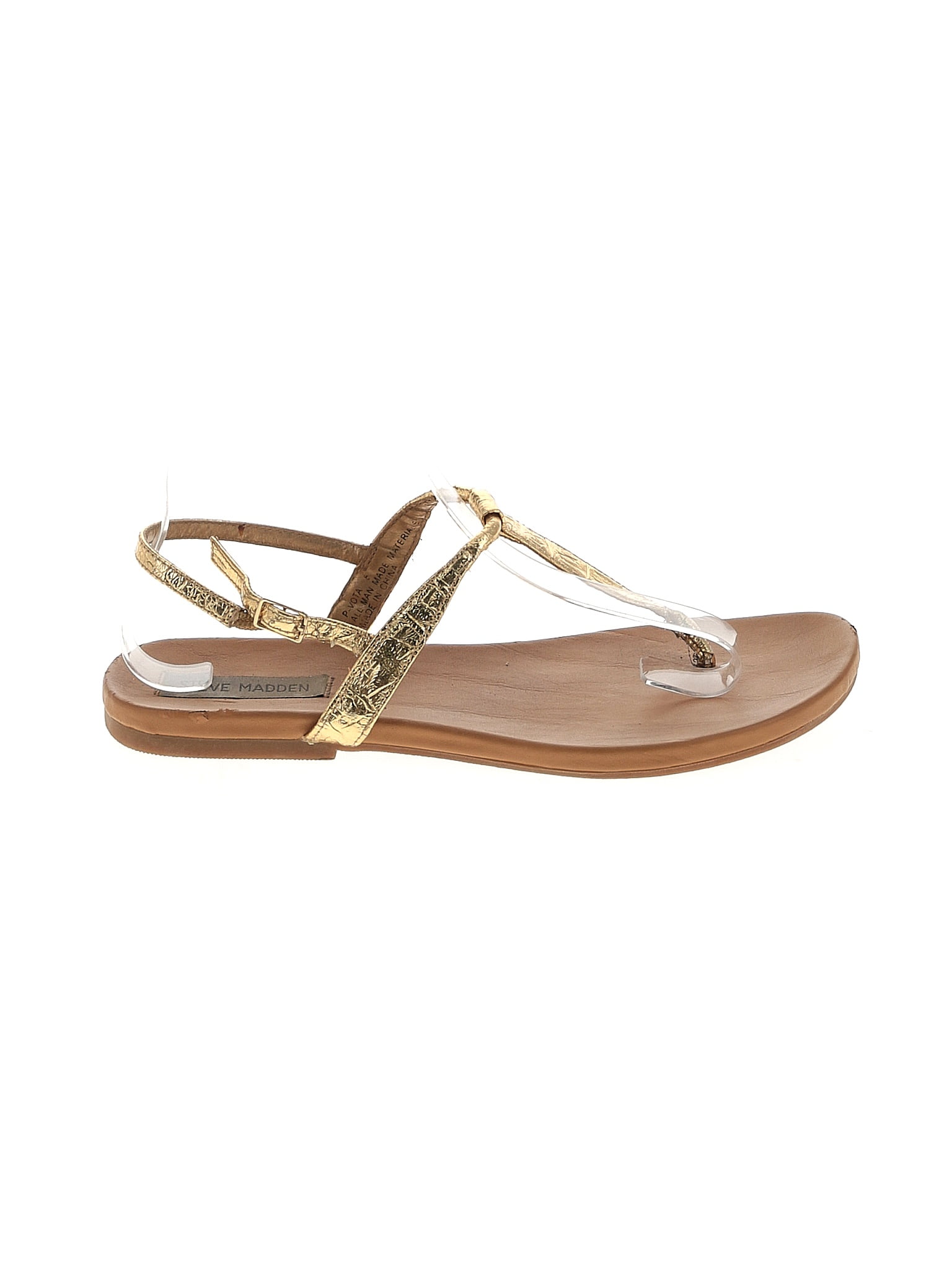 Steve Madden Metallic Gold Sandals Size 8 - 60% off | ThredUp