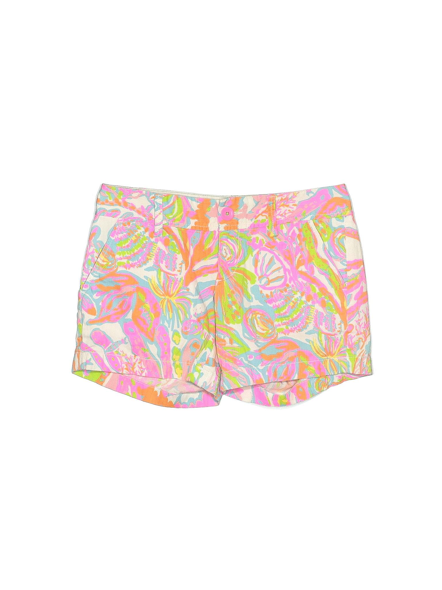 Lilly Pulitzer 100 Cotton Multi Color Pink Shorts Size 00 68 Off