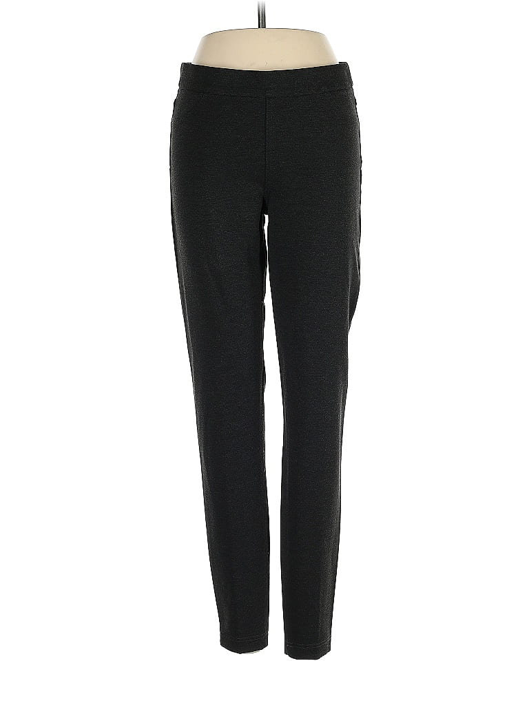 Zac & Rachel Black Grey Floral Print Figure Defining Legging Pants
