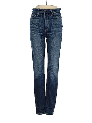 Rag & Bone Solid Blue Jeans 27 Waist - 80% off