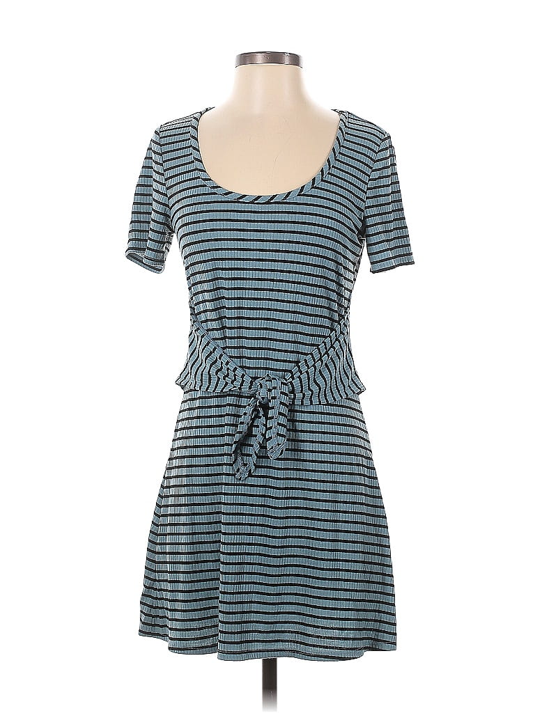 Love, Fire Stripes Teal Casual Dress Size M - photo 1