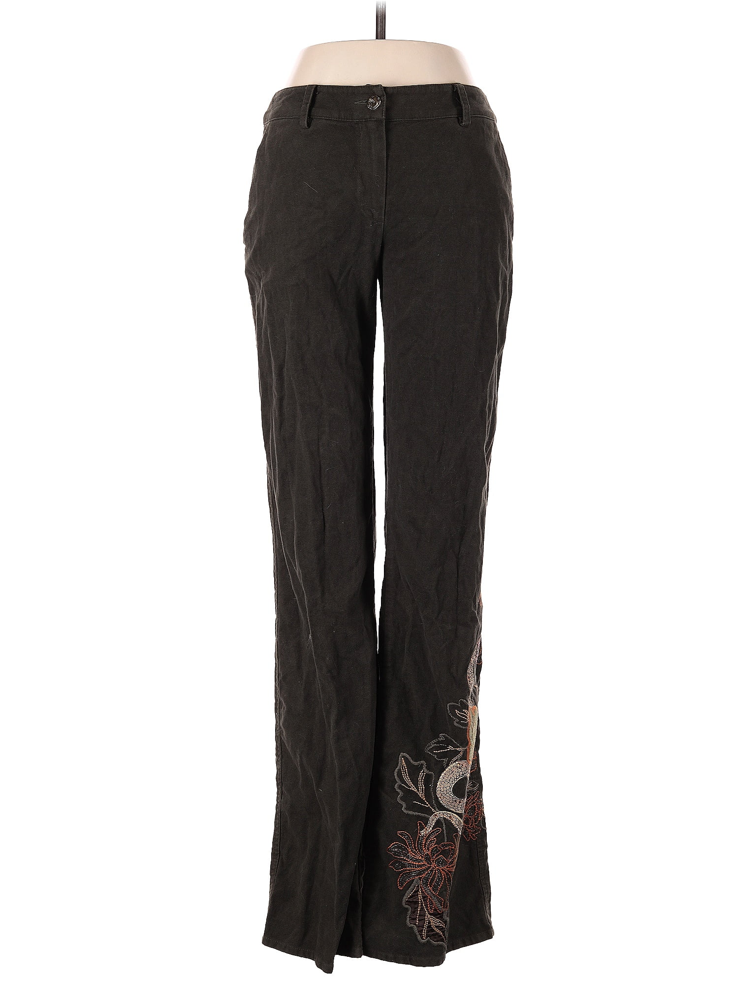 Pantalon Luxueux à Broderies BCBG / Roberto Cavalli - Taille 44 - Coton Noir - Occasion Excellent État