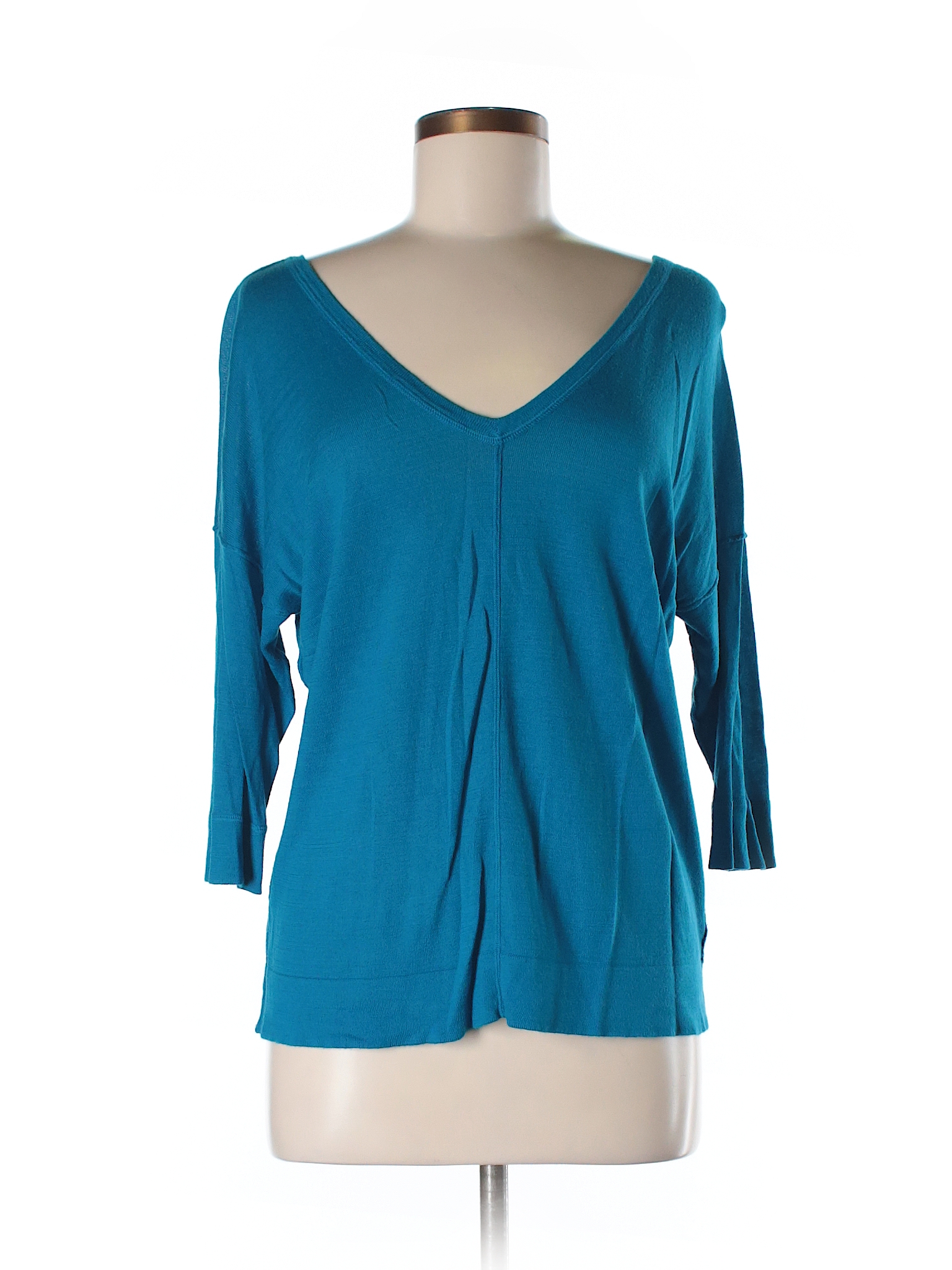 Willi Smith Solid Teal 3/4 Sleeve Top Size M - 58% off | thredUP