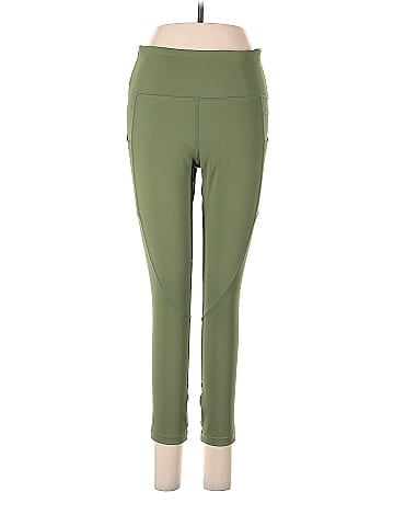 Zyia Active Solid Green Leggings Size 12 (UK) - 55% off