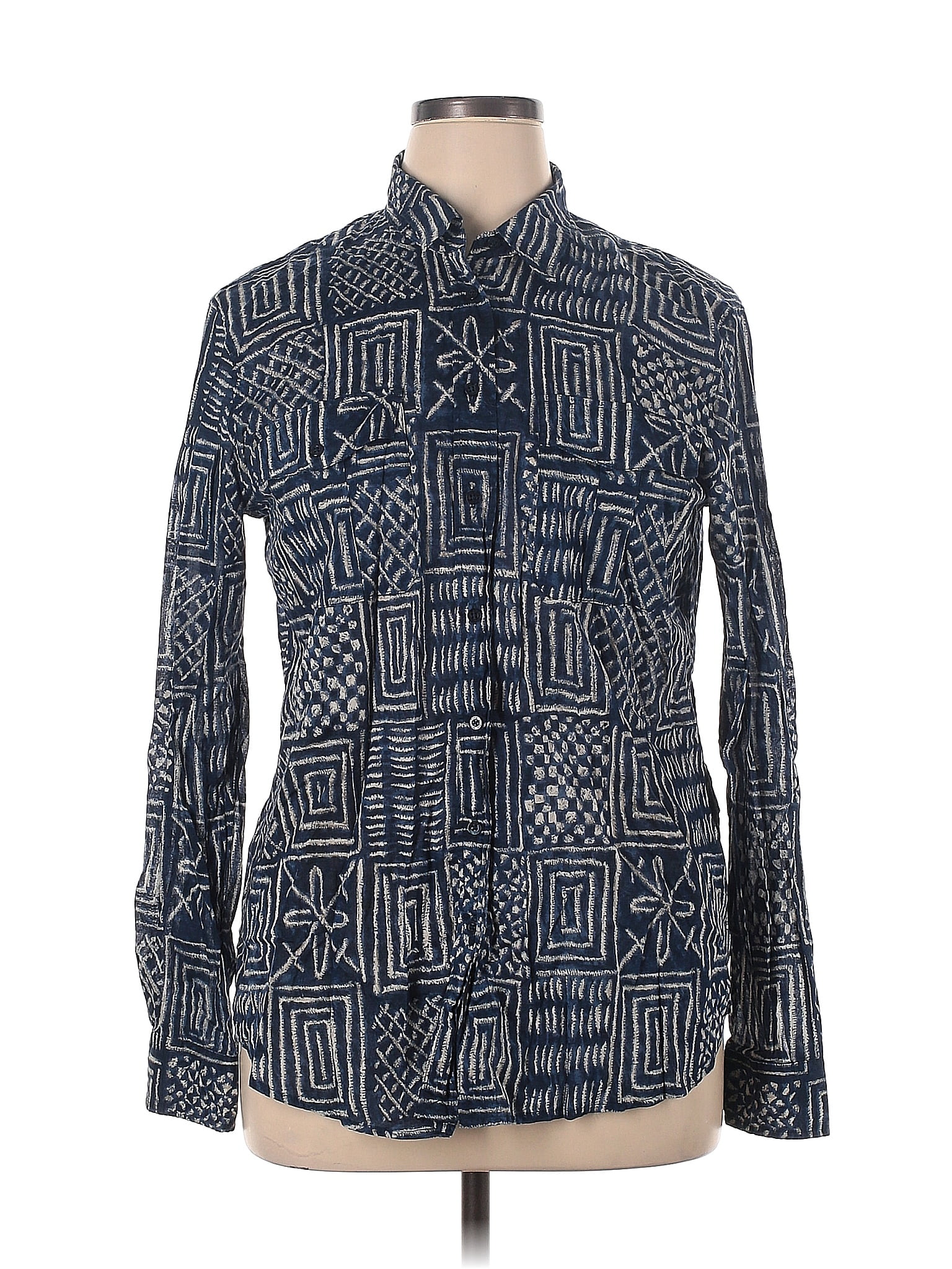 Lauren by Ralph Lauren 100% Cotton Chevron herringbone Chevron Blue