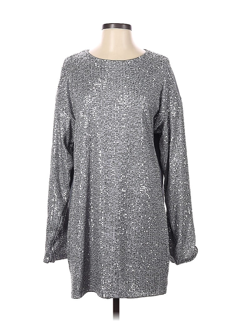 Pre-owned Shein Casual Dress In Silver