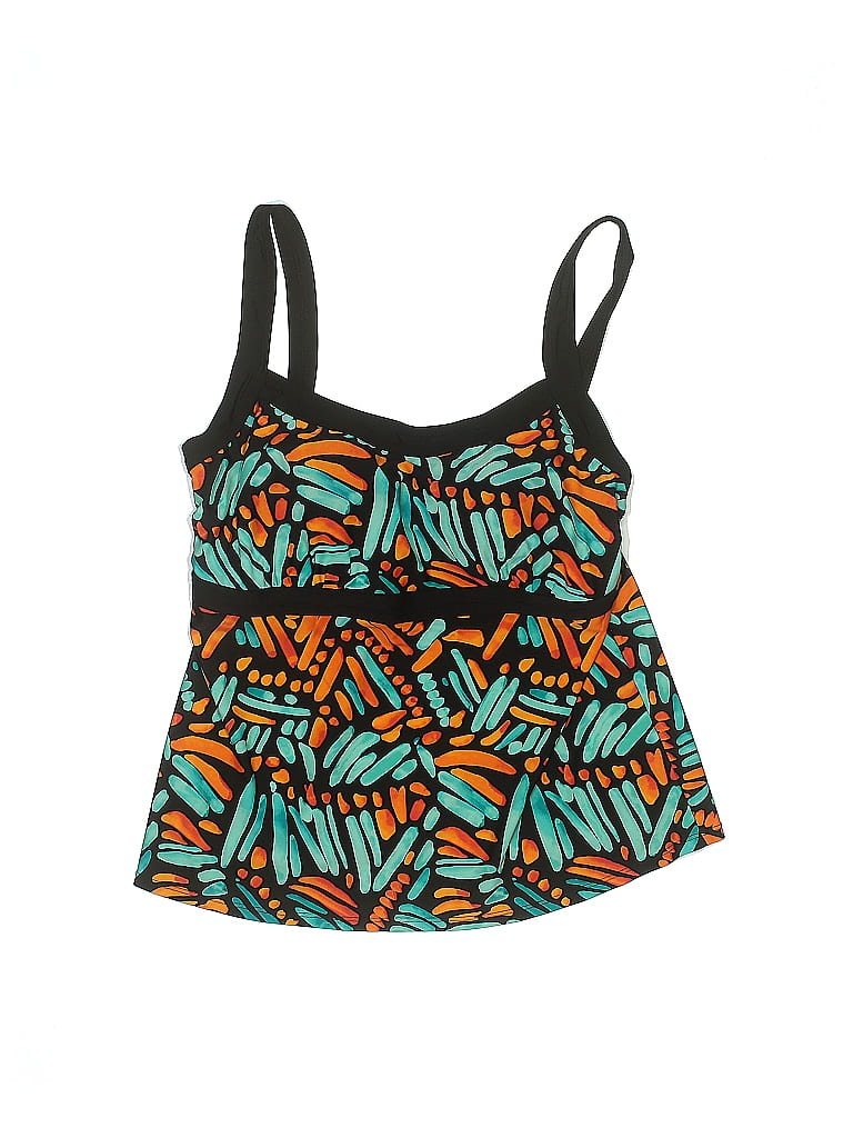 Swimsuits for all Batik Graphic Aztec Or Tribal Print Teal Swimsuit Top ...