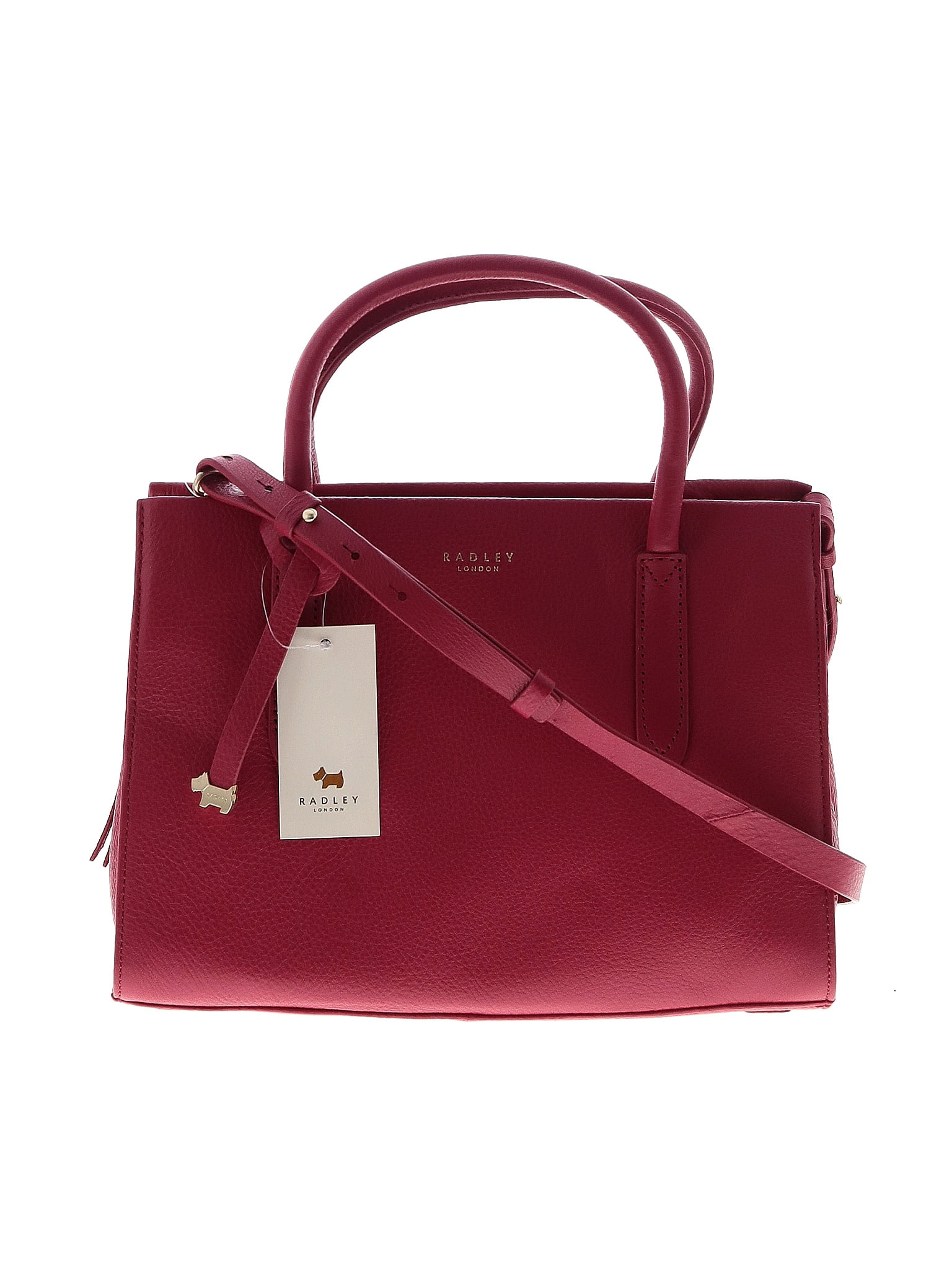 Radley London 100 Leather Solid Burgundy Leather Satchel One Size 61