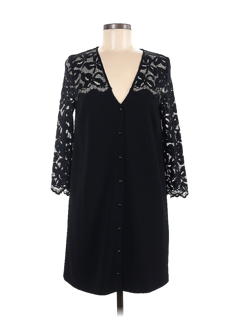 Sézane Solid Black Casual Dress Size 38 (EU) - 59% off | ThredUp