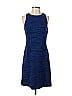 Ann Taylor LOFT Marled Jacquard Blue Casual Dress Size 2 - photo 1