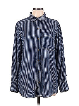 Tru Luxe Long Sleeve Button-Down Shirt (view 1)